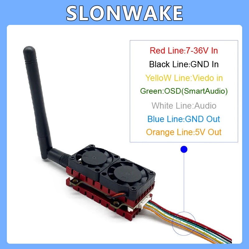 SLONWAKE 5,8G 48CH 4,2 Вт VTX  – обзор и цена Drone Racing Transmitter